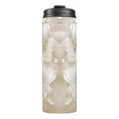 Ivory White Flowers Thermal Tumbler Thermosbeker (Voorkant)