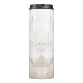Ivory White Flowers Thermal Tumbler Thermosbeker (Achterkant)
