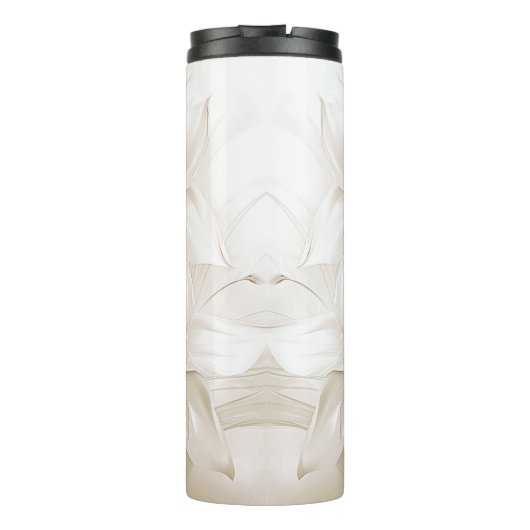 Ivory White Flowers Thermal Tumbler Thermosbeker (Achterkant)