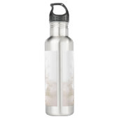 Ivory White Flowers Water Bottle Waterfles (Achterkant)