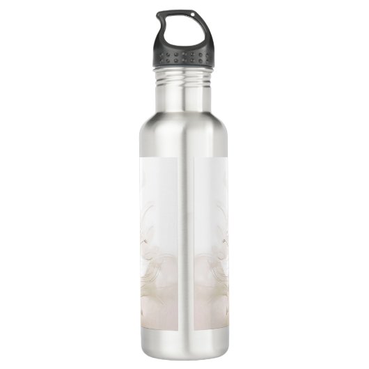 Ivory White Flowers Water Bottle Waterfles (Achterkant)