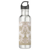 Ivory White Flowers Water Bottle Waterfles (Voorkant)