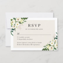 Ivory White Greenery Floral Elegant Wedding