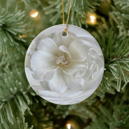Ivory white keramisch ornament (Boom)