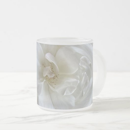 Ivory white matglas koffiemok (Voorkant rechts)