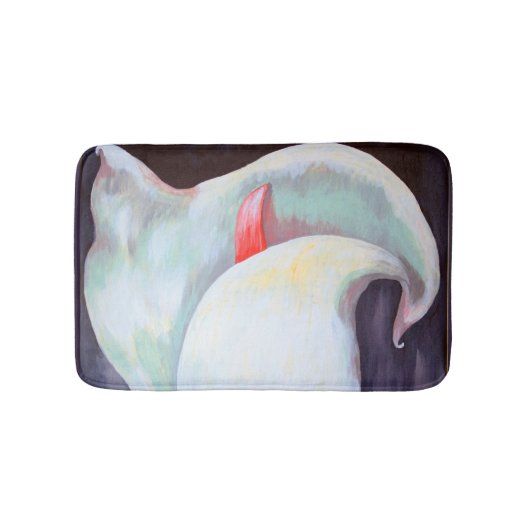 Ivory White Orchid met Lila Lemon Hues Badmat (Voorkant)