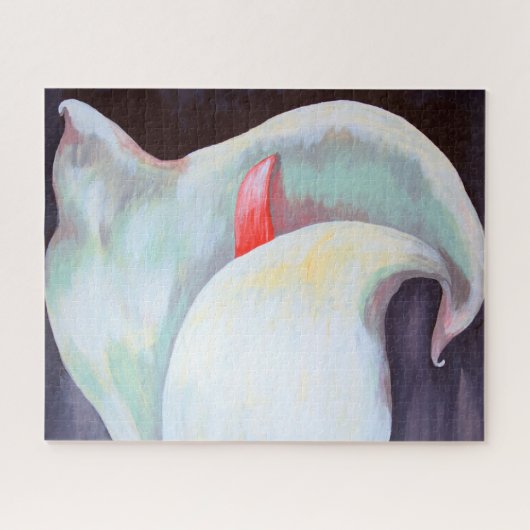 Ivory White Orchid met Lila Lemon Hues Legpuzzel (Horizontaal)