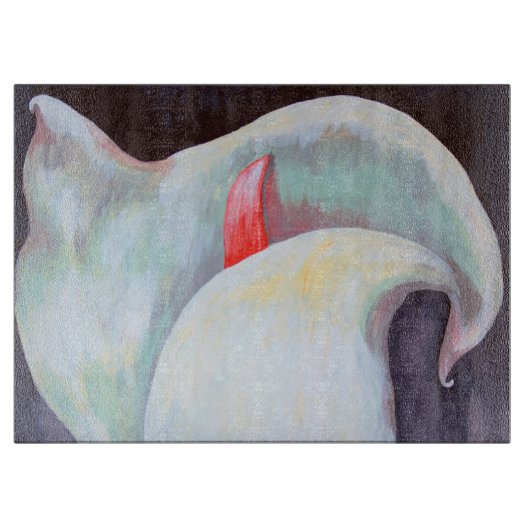 Ivory White Orchid met Lila Lemon Hues Snijplank (Voorkant)