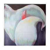 Ivory White Orchid met Lila Lemon Hues Tegeltje (Voorkant)