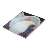 Ivory White Orchid met Lila Lemon Hues Tegeltje (Zijkant)