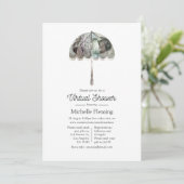 Ivory White  Parasol Virtual Shower Kaart (Staand voorkant)