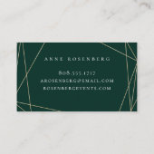 Ivory White Plum Paars Floral Emerald Visitekaartje (Achterkant)