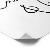 Ivory White Roses Floral Kaart & Gifts Poster (Hoek)