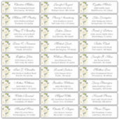 Ivory White Roses Floral Wedding Guest Address Sticker (Voorkant)