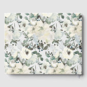 Ivory White Roses Floral Wedding Guest Book Gastenboek (Achterkant)