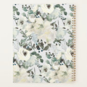 Ivory White Roses Floral Wedding Planner (Achterkant)