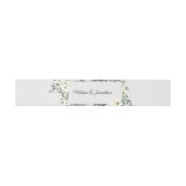 Ivory White Roses Floral Wedding Uitnodigingen Wikkel (Vlak)