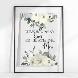 Ivory White Roses raden hoeveel Kisses Game Poster