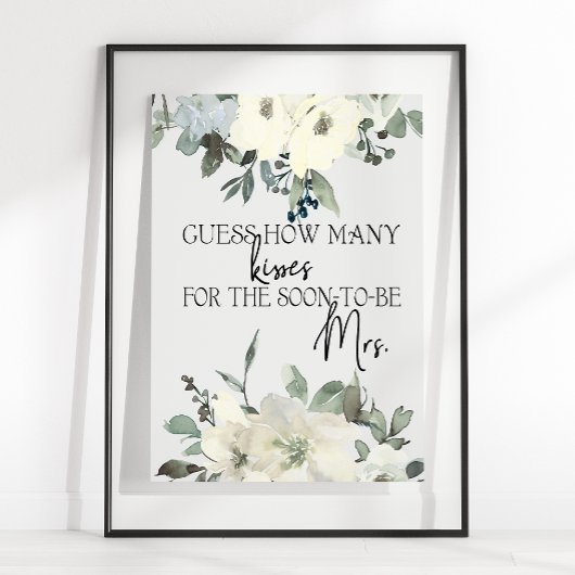 Ivory White Roses raden hoeveel Kisses Game Poster