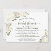 Ivory White Roses Waterverf Floral Vrijgezellenfee Kaart (Voorkant)