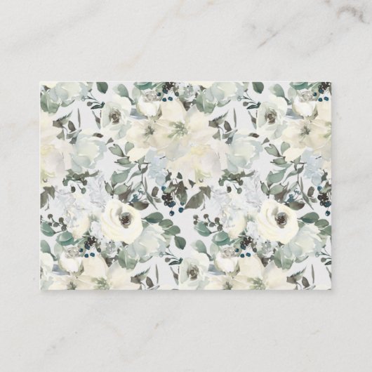 Ivory White rozen hoeveel Kisses Bridal Game Informatiekaartje (Achterkant)