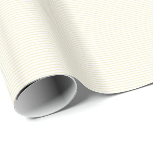 Ivory White Stripes Patronen Elegant Stijlvol Cadeaupapier (Rol Hoek)