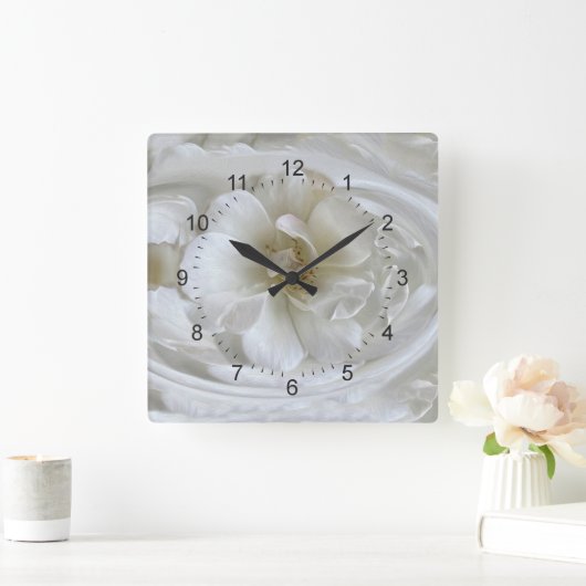 Ivory white vierkante klok (Huis)