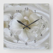 Ivory white vierkante klok (Voorkant)