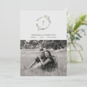 Ivory White Waterverf Floral Save the Date (Staand voorkant)