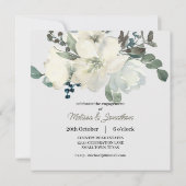 Ivory White Waterverf Floral toevoegen Foto Verlov (Achterkant)