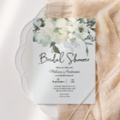 Ivory White Waterverf Floral Vrijgezellenfeest Kaart