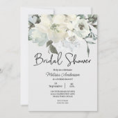 Ivory White Waterverf Floral Vrijgezellenfeest Kaart (Voorkant)