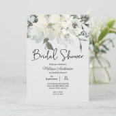 Ivory White Waterverf Floral Vrijgezellenfeest Kaart (Staand voorkant)