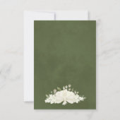 Ivory White Waterverf Floral Wedding Agenda Save The Date (Achterkant)