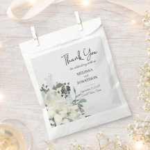 Ivory White Waterverf Floral Wedding