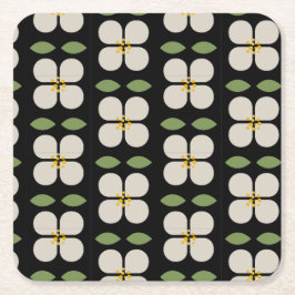 IVORY WIJNRANKEN - Modern Bloemen Papier Onderzett Kartonnen Onderzetters