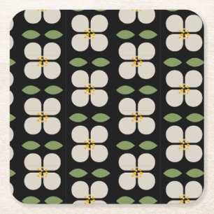 IVORY WIJNRANKEN - Modern Bloemen Papier Onderzett Kartonnen Onderzetters