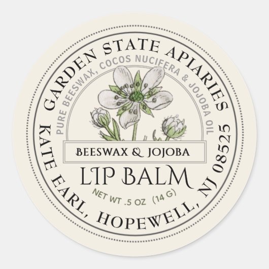 Ivory Wilde Beeswax Lip Balm Label (Voorkant)