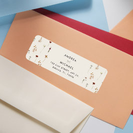 Ivory Wildflower Herfst Herfst Retouradres Etiket