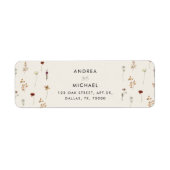 Ivory Wildflower Herfst Herfst Retouradres Etiket (Voorkant)