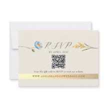 Ivory Wildflower QR-code Huwelijk