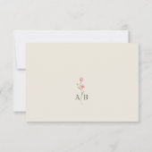 Ivory Wildflower QR-code Huwelijk RSVP Kaartje (Achterkant)