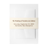 Ivory with Brown Typography Wedding Uitnodigingen Wikkel (Voorkant Voorbeeld)
