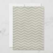 Ivory Zigzag Bridal Shower Invitations Kaart (Achterkant)