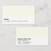 Ivory | "Zuiver en Elegant" Visitekaartje (Voorkant / Achterkant)