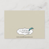 Ivory Zwart en Goud Damast Trouwreceptie Informatiekaartje (Achterkant)