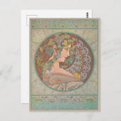 Ivy - Alphonse Mucha Briefkaart (Voorkant / Achterkant)