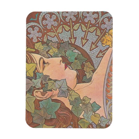 Ivy - Alphonse Mucha Magneet (Verticaal)