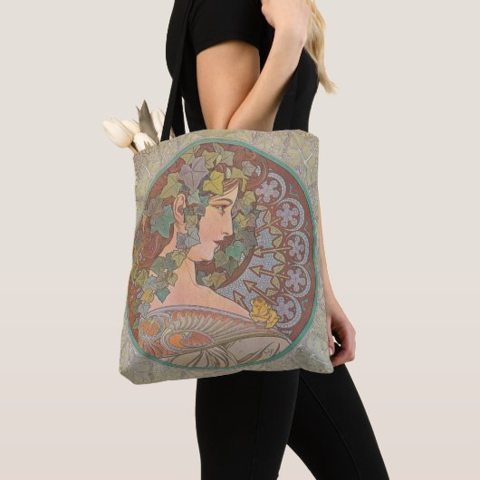 Ivy - Alphonse Mucha Tote Bag (Dichtbij)