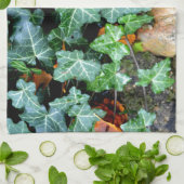 Ivy and field stone theedoek (Gevouwen)